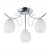 Lampa sufitowa ELLA chrom 3xE27 to eleganckie oświetlenie do salonu, sypialni i przedpokoju. Szklane mleczne klosze równomiernie rozpraszają światło, a dekoracyjny kryształ dodaje wnętrzu subtelnego blasku i stylu glamour.