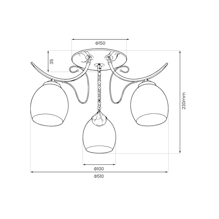 Lampa ELLA chrom z trzema kloszami to funkcjonalne i dekoracyjne oświetlenie. Idealna do nowoczesnych i klasycznych wnętrz. Zapewnia równomierne światło i podkreśla charakter pomieszczenia.