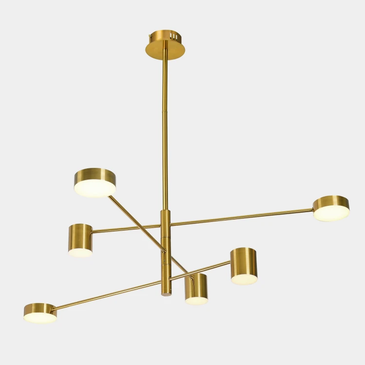 Lampa sufitowa REMDAL 36W LED Italux w kolorze złotym to nowoczesne oświetlenie do salonu i jadalni. 6 punktów LED zapewnia równomierne światło 4000K. Stylowa forma i trwałe materiały sprawiają, że idealnie pasuje do nowoczesnych wnętrz.