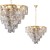 Luksusowa lampa wisząca glamour CHELSEA ML6002 – złota konstrukcja i kryształowe elementy tworzą wyjątkowy efekt świetlny. Idealna do eleganckich wnętrz, 6xE14, szerokość 50 cm, regulowana wysokość, doskonała nad stół lub do salonu.