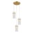 Lampa wisząca MERTO 3xE14 Italux kaskada w kolorze złotym to eleganckie oświetlenie do salonu, jadalni i kuchni. Trzy szklane klosze tworzą efektowną kompozycję i przytulne światło w nowoczesnym wnętrzu.