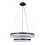 Lampa wisząca PANTAL 36W LED czarna Italux z dwoma ringami. Nowoczesne oświetlenie do salonu i jadalni z możliwością zmiany barwy światła.