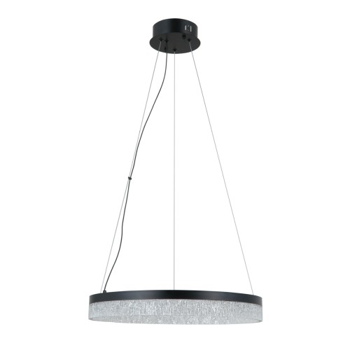 Lampa wisząca PANTAL 22W LED Italux czarna to nowoczesne oświetlenie w formie ringu. Idealna do salonu, jadalni i kuchni, oferuje zmianę barwy światła CCT i elegancki design.