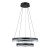 Lampa wisząca MORTE Italux z podwójnym ringiem to nowoczesne oświetlenie LED 70W o mocy 4900 lm. Czarna, minimalistyczna forma i zmiana barwy światła CCT (3000K/4000K/6000K) sprawiają, że idealnie pasuje do salonu, jadalni i sypialni.