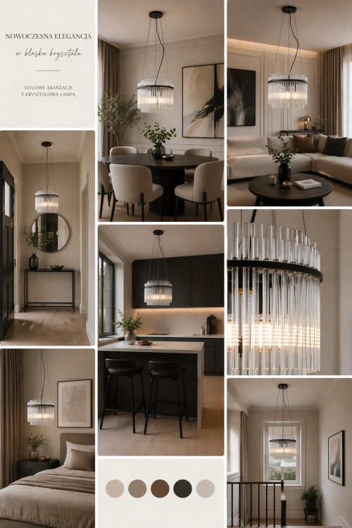 Stylowa lampa BONTE 3xE14 w kolorze czarnym to połączenie elegancji i funkcjonalności. Transparentne klosze eksponują żarówki dekoracyjne, tworząc wyjątkowy klimat w salonie lub jadalni.