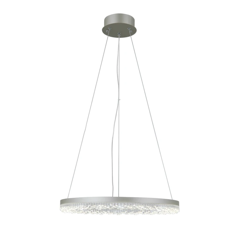 BARLO 22W LED to designerska lampa wisząca w srebrnym kolorze. 3 barwy światła, energooszczędne LED i stylowy ring sprawiają, że pasuje do każdego nowoczesnego wnętrza.