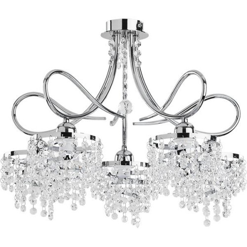 Żyrandol DIANA NEW 5xE14 chrom Alfa 17695 to elegancka lampa w stylu glamour z pięknymi kryształkami. Idealna do salonu, sypialni lub jadalni. Dodaje wnętrzu blasku, szyku i nowoczesnej elegancji