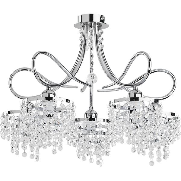 Żyrandol DIANA NEW 5xE14 chrom Alfa 17695 to elegancka lampa w stylu glamour z pięknymi kryształkami. Idealna do salonu, sypialni lub jadalni. Dodaje wnętrzu blasku, szyku i nowoczesnej elegancji