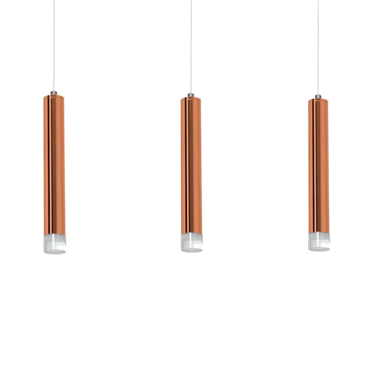 COPPER ML985 Milagro to elegancka lampa wisząca z trzema źródłami światła LED. Szerokość 45 cm sprawia, że świetnie sprawdzi się nad stołem lub wyspą. Neutralna barwa 4000K i 1050 lm zapewniają idealne oświetlenie do pracy.