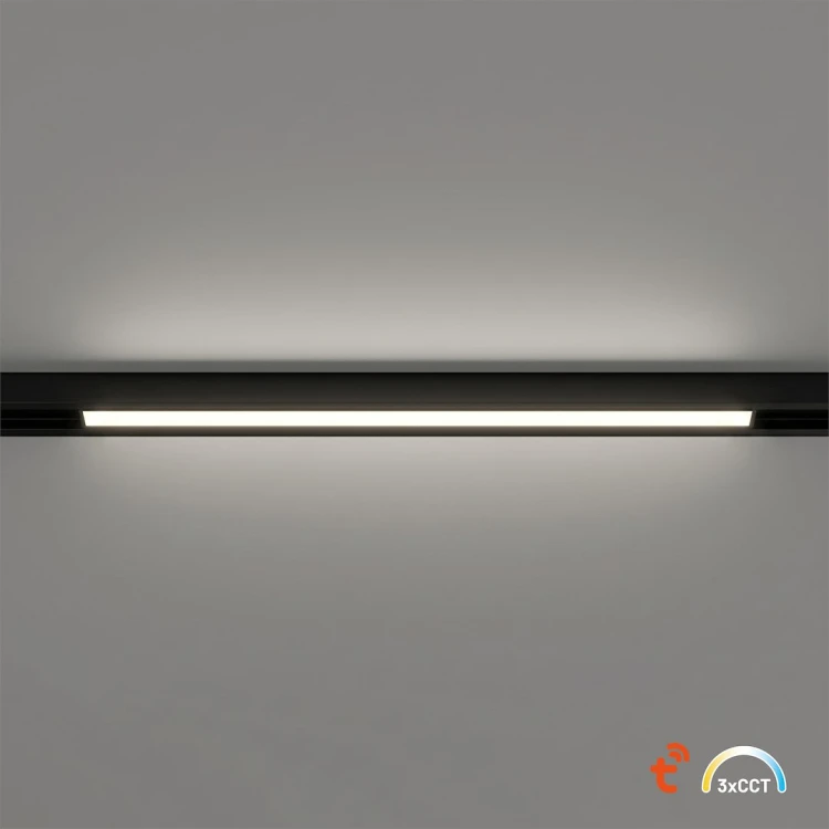 Nowoczesny system szynowy 48V LED o mocy 10W i strumieniu 700 lm to idealne rozwiązanie do salonu, kuchni i biura. Smukła szyna 10 mm zapewnia minimalistyczny wygląd, a regulacja barwy światła 2700–4000K i ściemnianie zwiększają komfort użytkowania.