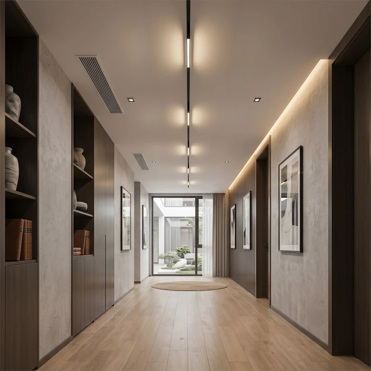 Minimalistyczny system szynowy LED 48V z wąską szyną 10 mm świetnie sprawdzi się w nowoczesnych aranżacjach. Oferuje 700 lm, zmianę barwy 2700–4000K, ściemnianie oraz wysokie CRI≥90 dla naturalnego odwzorowania kolorów.