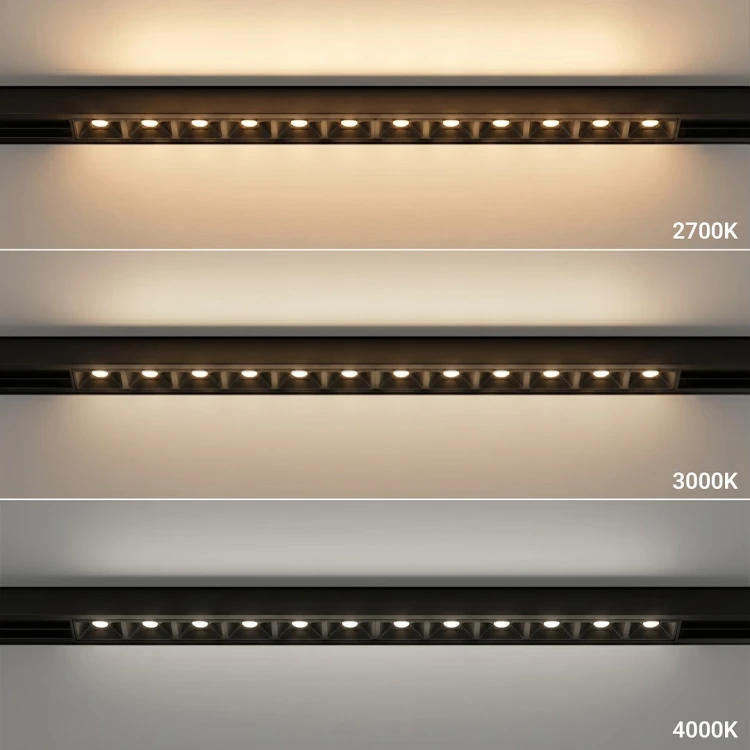 System oświetleniowy 48V LED w kolorze czarnym to połączenie designu i funkcjonalności. Moc 12W, 840 lm, CRI≥90 oraz możliwość zmiany barwy światła i ściemniania sprawiają, że idealnie dopasujesz oświetlenie do każdego wnętrza.