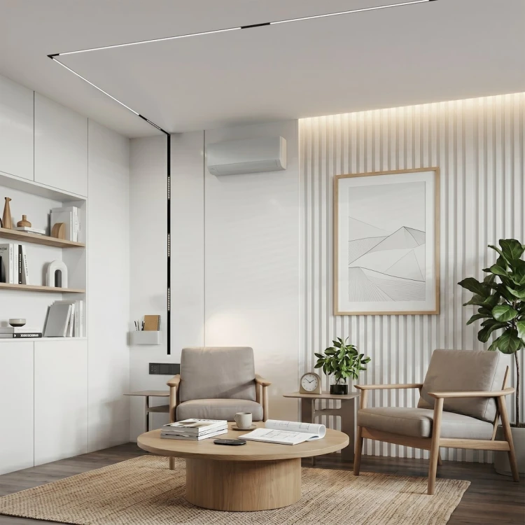 Elastyczny system oświetlenia szynowego 48V pozwala tworzyć spójne układy świetlne. Oprawa 12W LED zapewnia 840 lm, szeroki kąt 110° i regulację barwy światła. Idealny do salonu, biura, kuchni i przestrzeni komercyjnych.