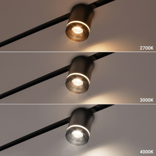 Reflektor Magnetic Track 48V 6W w kolorze czarnym to minimalistyczne oświetlenie do nowoczesnych wnętrz. 360 lm, CRI≥90 i zmienna barwa światła zapewniają komfort oraz naturalne odwzorowanie kolorów.