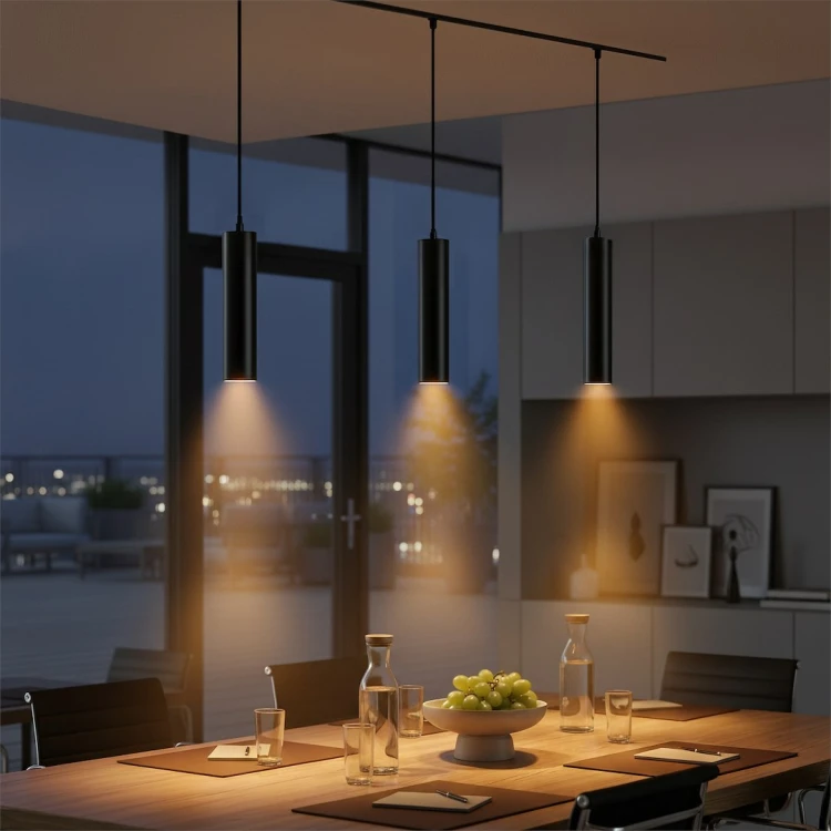 Nowoczesne oświetlenie szynowe LED 48V 7W w czarnym kolorze to funkcjonalne rozwiązanie do domu i biura. Regulacja barwy światła i wysokości zwiększa komfort użytkowania.