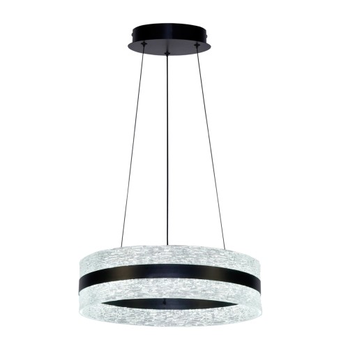 Lampa wisząca BLERA 24W LED czarna to nowoczesny ring o średnicy 40 cm. Oferuje 1950 lm i funkcję CCT (3000K/4000K/6000K), dzięki czemu dopasujesz barwę światła do wnętrza. Idealna do salonu, jadalni i sypialni w stylu loft i modern.