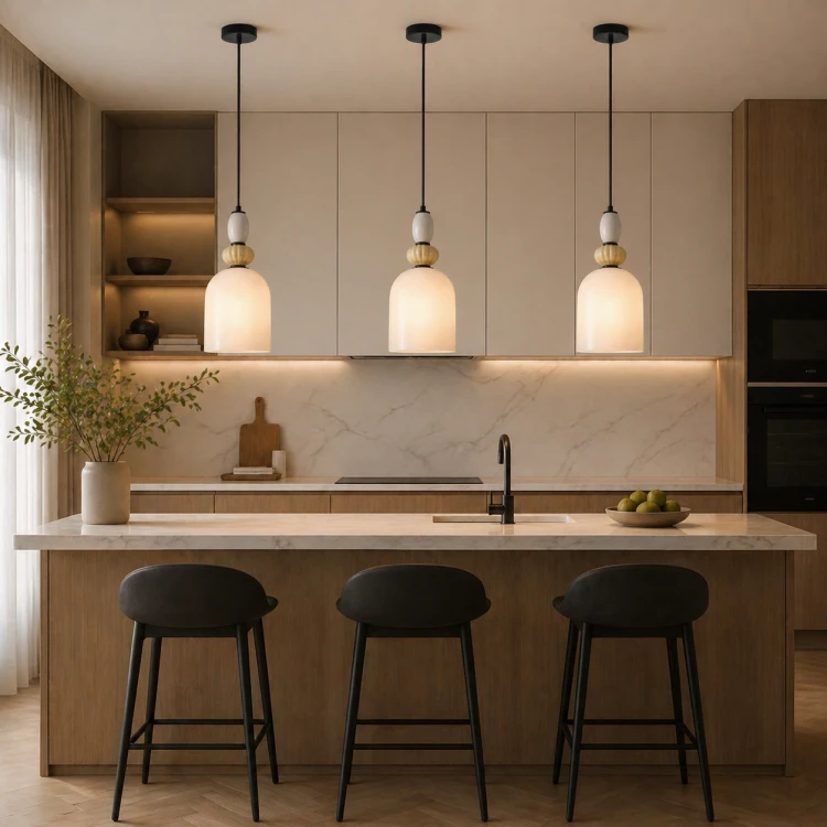 Nowoczesna lampa BONATA Italux 1xE27 łączy minimalistyczny design z modnymi kolorami. Biały klosz równomiernie rozprasza światło, tworząc przytulny klimat. Idealna do kuchni, jadalni, sypialni i wnętrz w stylu japandi.