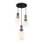 Lampa wisząca MARTELO 3xE27 Italux to nowoczesne oświetlenie z kolorowymi detalami i złotym wykończeniem. Trzy szklane klosze zapewniają miękkie światło, idealne do salonu, jadalni lub kuchni nad wyspą.
