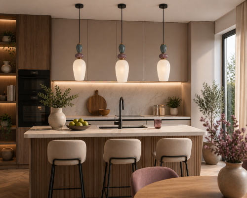 Nowoczesna lampa MARTELO Italux 1xE27 łączy elegancki design z modnymi kolorami. Szklany klosz tworzy przytulny klimat, a smukła forma sprawdzi się nad stołem, w sypialni lub jako oświetlenie dekoracyjne.