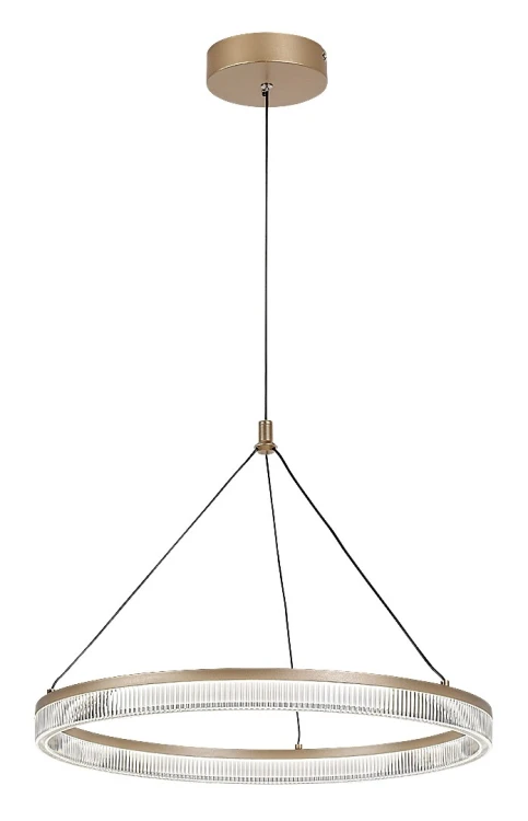 Nowoczesna lampa wisząca Rivona LED 24W złota to połączenie designu i funkcjonalności. Regulacja barwy światła, ściemnianie oraz pilot umożliwiają dopasowanie oświetlenia do każdego wnętrza.