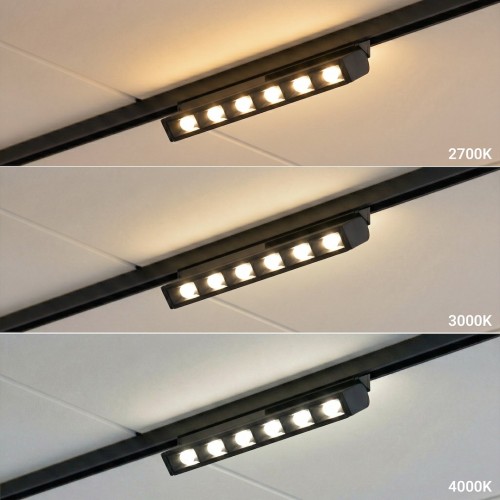 Reflektor Magnetic Track ML2609 5W LED to kompaktowe oświetlenie punktowe. Kąt 24° umożliwia precyzyjne doświetlenie, a regulacja CCT pozwala dopasować barwę światła.
