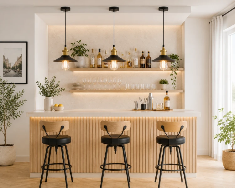 Lampa sufitowa KERMIO Italux MDM-2319/1S to idealna propozycja do kuchni, jadalni lub nad barek. Styl loft, czarny klosz i złote wykończenie świetnie komponują się z nowoczesnymi i industrialnymi aranżacjami.