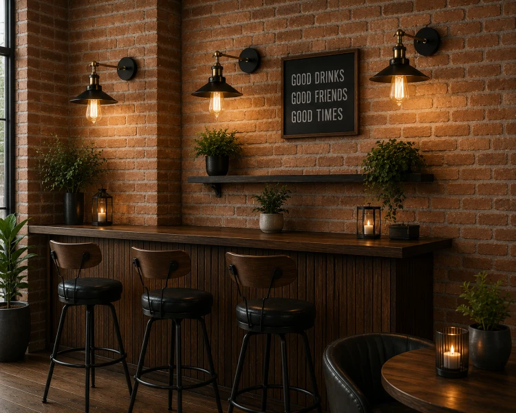 Stylowy kinkiet KERMIO Italux zachwyca minimalistycznym designem oraz loftowym charakterem. Czarny klosz i złote wykończenie sprawiają, że lampa idealnie pasuje do nowoczesnych i industrialnych aranżacji.