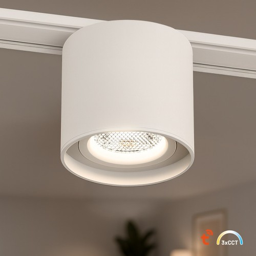 Nowoczesny reflektor Magnetic 6W LED biały do szyn magnetycznych 48V. Funkcja Tuya, ściemnianie i regulacja barwy światła 2700K-4000K zapewniają komfortowe oświetlenie nowoczesnych wnętrz mieszkalnych i komercyjnych.