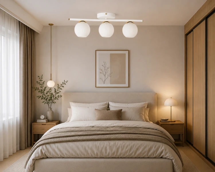 MAREA O3603 P3 BIA + ZL to elegancka lampa sufitowa z trzema kulistymi kloszami ze szkła mlecznego. Minimalistyczny design, złote detale oraz polska jakość marki Lemir sprawiają, że lampa doskonale pasuje do nowoczesnych wnętrz.