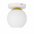 Lampa sufitowa MAREA w kolorze białym ze złotymi dodatkami. Klosz biały opal. Na 1 żarówkę E27 o dowolnej mocy. Lemir O3601 P1 BIA + ZL