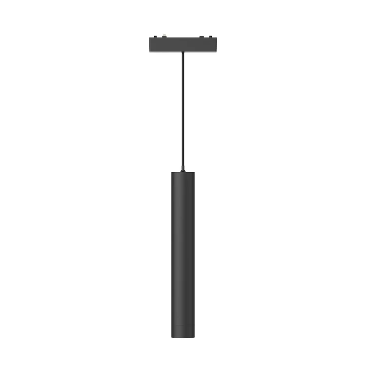 Nowoczesna oprawa wisząca LED Magnetic 48V 6W w czarnym kolorze to idealne oświetlenie do salonu, jadalni i kuchni. Regulacja barwy światła CCT, możliwość ściemniania oraz precyzyjny kąt świecenia 24° zapewniają komfort użytkowania.