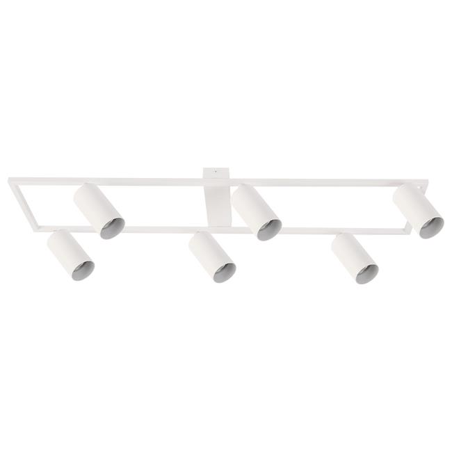 Nowoczesny plafon BUMO 6xGU10 to połączenie minimalistycznego wyglądu i praktycznego oświetlenia. Reflektory z możliwością obrotu 350° i regulacji 90° zapewniają komfort użytkowania w salonie, kuchni lub sypialni.