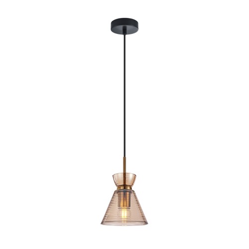 Lampa wisząca BALME Italux PND-3621-1-BRO-AMB zachwyca nowoczesnym designem i bursztynowym szklanym kloszem. Model 1xE27 idealnie sprawdzi się w salonie, kuchni lub jadalni, tworząc eleganckie i klimatyczne oświetlenie wnętrza.