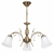 Lampa sufitowa HUGO 3xE27 Venti W-K 1484/3 w kolorze patyny z białymi kloszami to elegancki żyrandol do salonu, sypialni i jadalni. Klasyczny design oraz 3 źródła światła E27 tworzą przytulny klimat w każdym wnętrzu.