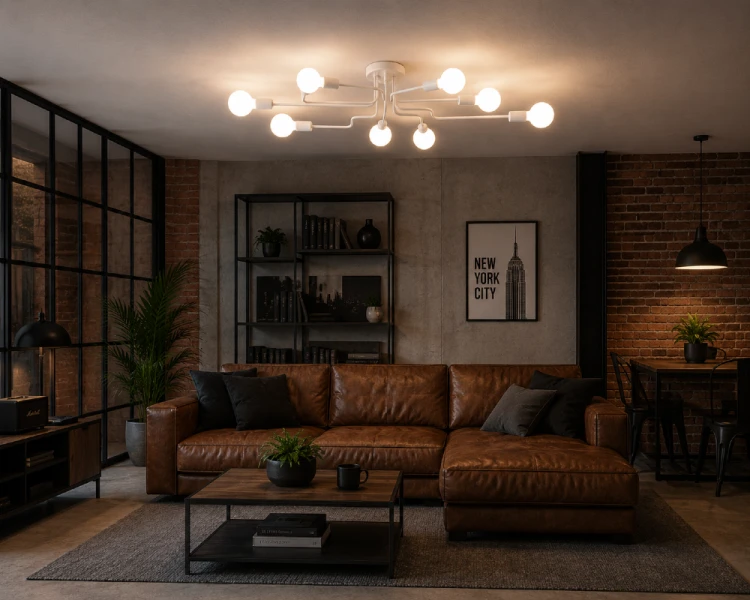 Nowoczesna lampa sufitowa VECTOR 8xE27 to idealny wybór do wnętrz skandynawskich, japandi i minimalistycznych. Biała kolorystyka optycznie rozjaśnia przestrzeń, a designerska forma przyciąga uwagę.