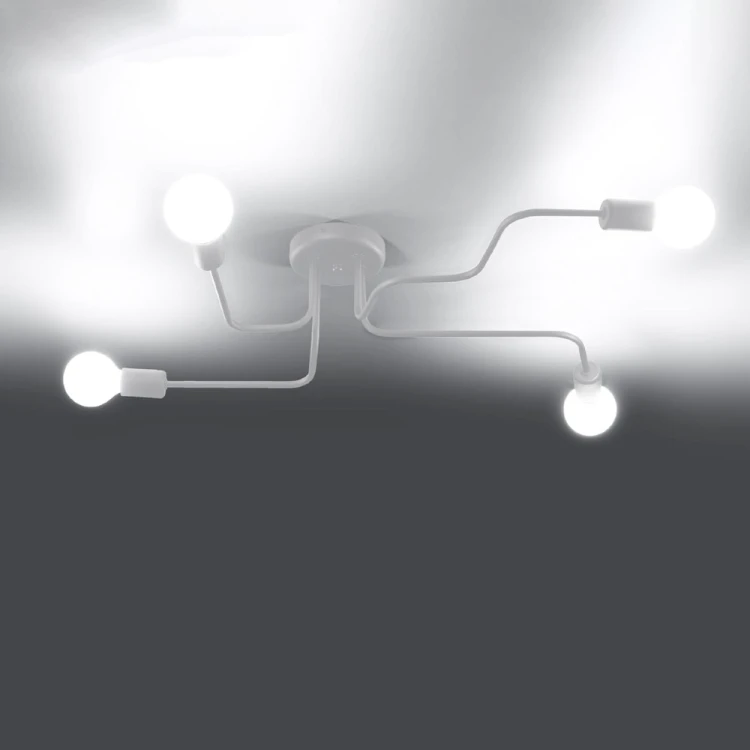 VECTOR Sollux w białym kolorze doskonale wpisuje się w aranżacje skandynawskie, japandi i modern. Otwarta forma eksponuje dekoracyjne żarówki E27, tworząc efektowne oświetlenie i wyjątkową dekorację wnętrza.