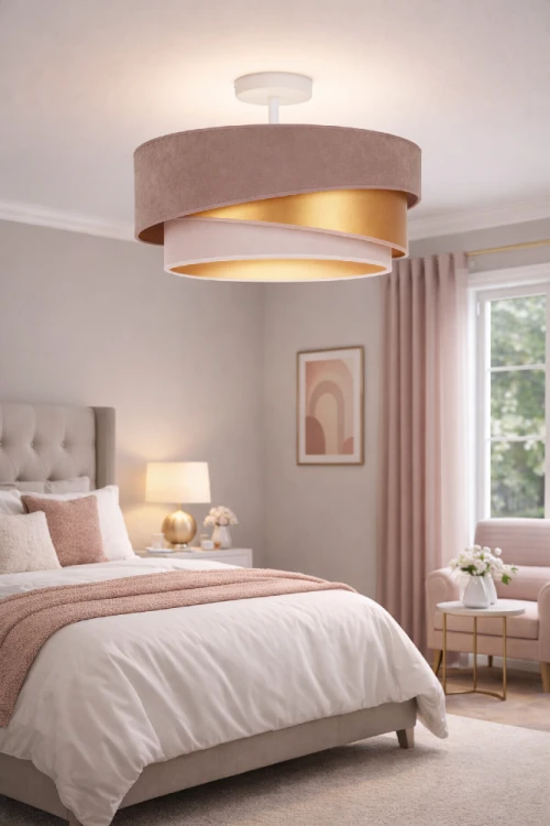 Szukasz efektownej lampy do salonu lub sypialni? KOBO Duolla 605472 z wielowarstwowym abażurem w kolorze beżowym, ecru i złotym zapewni wyjątkowy efekt dekoracyjny oraz przyjemne, nastrojowe oświetlenie.