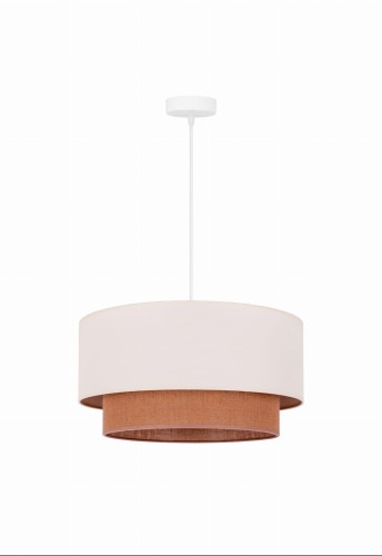 Lampa wisząca BOHO 81099 Duolla zachwyca połączeniem białego abażura i naturalnej brązowej juty. Tworzy przytulny klimat oraz doskonale komponuje się z wnętrzami boho, japandi, skandynawskimi i inspirowanymi naturą.