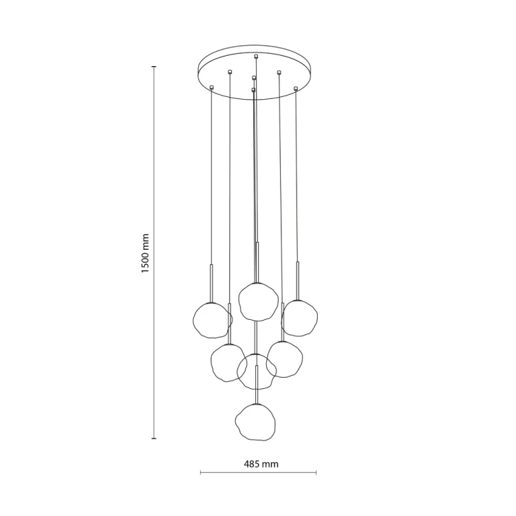 Efektowna lampa wisząca z siedmioma kloszami doskonale sprawdzi się w wysokich pomieszczeniach. LAVA Sabia zachwyca lekką formą, eleganckim szkłem oraz modnym beżowym wykończeniem.