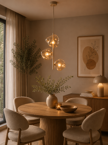 Beżowa lampa LAVA Sabia 11107 to połączenie subtelnej elegancji i funkcjonalności. Trzy źródła światła G9 zapewniają odpowiednie oświetlenie, a dekoracyjne klosze tworzą wyjątkowy efekt wizualny w każdym wnętrzu