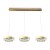 Lampa wisząca PRECIOSA ML1894 w złotym kolorze to eleganckie oświetlenie nad stół lub wyspę kuchenną. Trzy kryształowe klosze, moc 60W LED, neutralna barwa 4000K i strumień 4800 lm zapewniają komfortowe światło oraz wyjątkowy wygląd wnętrza