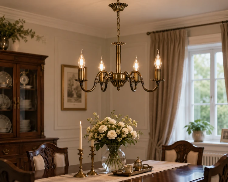 Lampa sufitowa PRIMA 4xE14 zachwyca klasycznym wzornictwem i solidnym wykonaniem ze stali oraz odlewu ZNAL. Patynowe wykończenie doskonale komponuje się z wnętrzami rustykalnymi, prowansalskimi i tradycyjnymi.