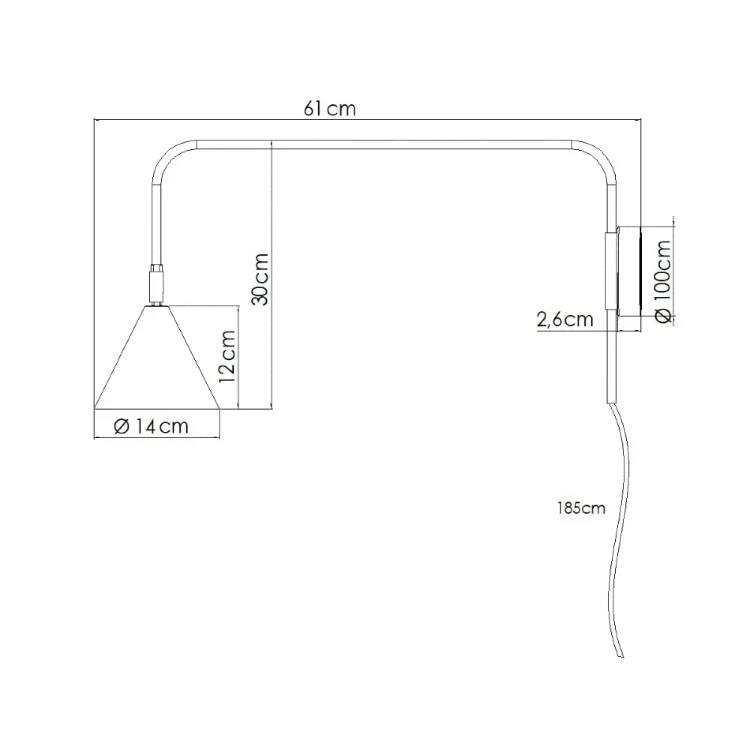 Lampa ścienna NOX SL.1698 marki Sollux łączy nowoczesne wzornictwo z wygodą użytkowania. Złoty kolor, wysięgnik 61 cm oraz przewód z wyłącznikiem sprawiają, że doskonale sprawdzi się jako dodatkowe oświetlenie w domu.