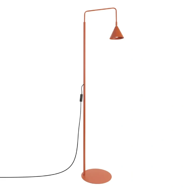 Lampa podłogowa NOX 1xE14 ochra czerwona Sollux SL.2586 to nowoczesne oświetlenie do salonu, sypialni i gabinetu. Wysokość 165 cm oraz funkcjonalny wysięgnik zapewniają wygodne światło do czytania i odpoczynku.