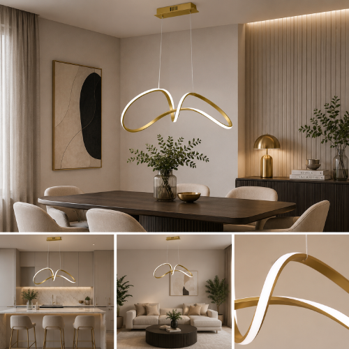 TESORO ML7953 marki Milagro to designerska lampa LED stworzona do eleganckich wnętrz. Neutralna barwa światła 4000K gwarantuje komfort użytkowania, a złota oprawa doskonale komponuje się z aranżacjami glamour i modern classic.