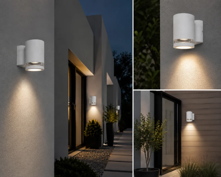 Nowoczesny kinkiet ogrodowy NOELL Italux w białym kolorze podkreśli charakter elewacji i wejścia do domu. Światło skierowane w dół tworzy efektowną iluminację ściany. Oprawa GU10, IP44 oraz trwałe materiały gwarantują długą żywotność.