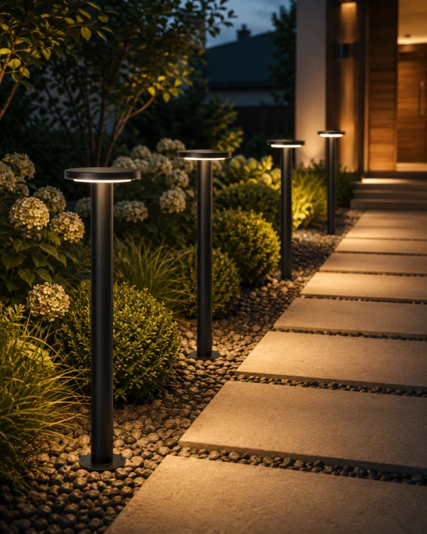 Nowoczesna lampa ogrodowa RONDO RO-825 wykonana z aluminium wyróżnia się minimalistycznym designem i energooszczędnym źródłem LED 12W. Regulacja barwy światła CCT pozwala dopasować klimat oświetlenia do każdej przestrzeni.