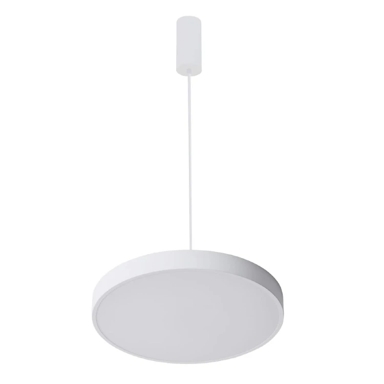ORBITAL Italux to nowoczesna biała lampa LED z piaskowaną oprawą i mlecznym dyfuzorem. Średnica 40 cm, moc 30W oraz strumień 1800 lm sprawdzą się nad stołem, wyspą kuchenną albo nad stolikami w restauracji.
