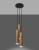 Lampa wisząca LINO 3-punktowa łączy naturalne drewno z czarną, okrągłą podsufitką. Trzy tuby zawieszone na różnych wysokościach zapewniają światło skierowane w dół. Oprawa GU10, IP20. Żarówki nie są dołączone.
