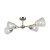 Elegancka lampa LAMIN 4xE27 Italux łączy złotą, metalową konstrukcję z transparentnymi kloszami o dekoracyjnej fakturze. Rozłożysta forma o szerokości 66 cm pięknie zaprezentuje się nad stołem lub w centrum salonu.